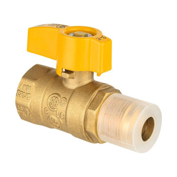 Pack Of 5 Efield 34Inch Fip X 58Inch Od Flare Straight Gas Brass Ball Valve Connector With Quarterturn Lever Handle Csa