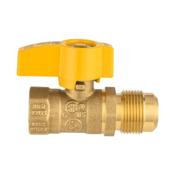 Pack Of 5 Efield 12Inch Fip X 12Inch Od Flare Straight Gas Brass Ball Valve Connector With Quarterturn Lever Handle Csa