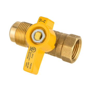 Pack Of 5 Efield 12Inch Fip X 12Inch Od Flare Straight Gas Brass Ball Valve Connector With Quarterturn Lever Handle Csa