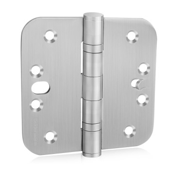 Goldenwarm 6 Pack Ball Bearing Security Door Hinges For Exterior Interior Doors 4Inch Satin Nickel Brushed Stainless Steel Hea