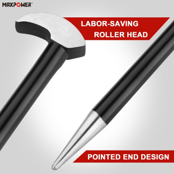 Maxpower 3 Pcs Rolling Head Pry Bar Set 6 Inch 12 Inch 16 Inch