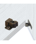 10 Pcs Cabinet Latch Double Roller Catch Heavy Duty Latch Hardware With Screws For Cabinet Kitchen Closet Doors