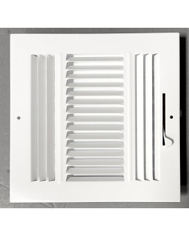 8X 8 Duct Opening Size 3Way Stamped Face Steel Ceilingsidewall Air Supply Register Vent Cover Actual Outside Dimensi