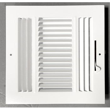 8X 8 Duct Opening Size 3Way Stamped Face Steel Ceilingsidewall Air Supply Register Vent Cover Actual Outside Dimensi