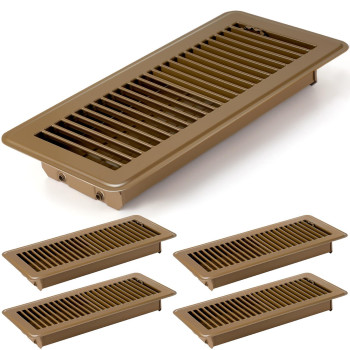 Retisee 4X12 Inches Floor Vent Covers Heavy Duty Floor Register Easy Installation Metal Heat Vent Covers With Rust Proof Finish