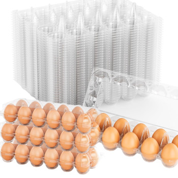 Egg Cartons Cheap Bulk 48 Pack 1 Dozen Plastic Egg Carton For Chicken Eggs Reusable Egg Cartons For Storing Sharing Selling