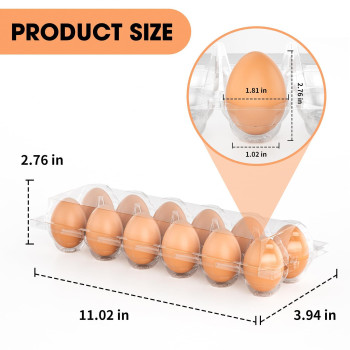 Egg Cartons Cheap Bulk 48 Pack 1 Dozen Plastic Egg Carton For Chicken Eggs Reusable Egg Cartons For Storing Sharing Selling