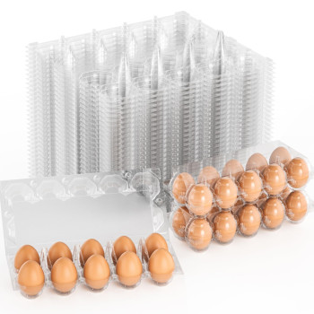 Egg Cartons Cheap Bulk 60 Pack Egg Cartons Reusable 10 Count Clear Plastic Wholesale Egg Carton For Egg Packaging Chicken Egg