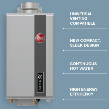 Rheem Rtg95Dveln3 High Efficiency Noncondensing Indoor Tankless Natural Gas Water Heater 95 Gpm With Wifi