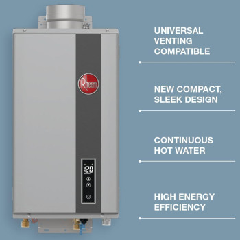 Rheem Rtg95Dvln3 High Efficiency Noncondensing Indoor Tankless Natural Gas Water Heater 95 Gpm