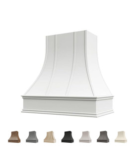 Riley Higgs Curved Front Primmed Range Hood Cover With Decorative Molding Wall Mounted Wood Range Hood Covers Plywood And M