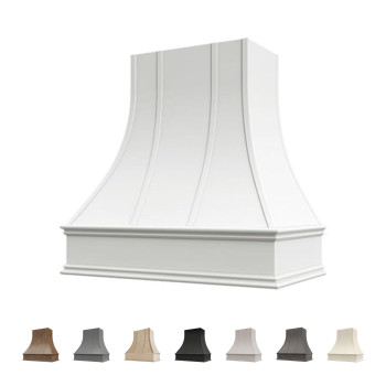 Riley Higgs Curved Front Primmed Range Hood Cover With Decorative Molding Wall Mounted Wood Range Hood Covers Plywood And M