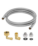 Juwo 6 Ft Dishwasher Installation Kit Stainless Steel Dishwasher Water Supply Line With 38 Compression Dishwasher Connectors