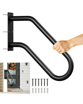 Xesi Wall Mount Handrails For Outdoor Steps With Diy Installation Tool Kit Ushaped Grab Bars For Stairs Garage Entrance Or Pa