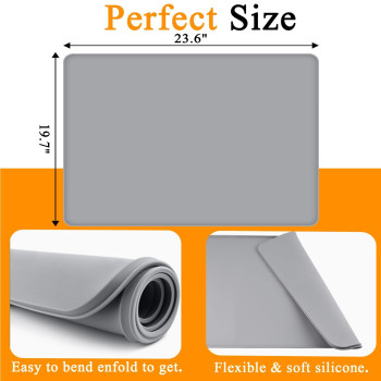 Tohonfoo Washer And Dryer Top Protector Mat 236 X 197 Silicone Rubber Top Mat For Washer Dryer Non Slip Heavy Duty Wat