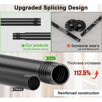 Black Industrial Curtain Rods For Windows 66 To 120 Outdoor Blackout Curtain Rod Wrap Around Heavy Duty Curtain Rods 1 Inch Dr