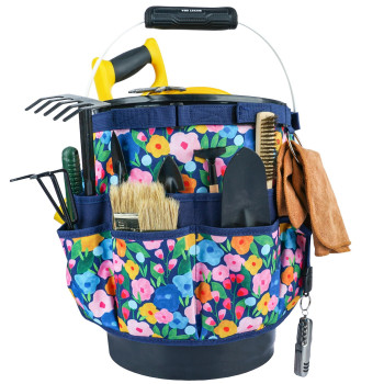 Melotough Bucket Idea Bucket Tool Organizer For Garden Tools Fit 35 To 5 Gallon Bucket Blue Flower