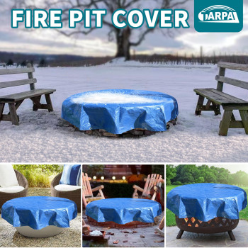 Tarpal 6Ft Round Small Tarp Waterproof 8Mil Poly Tarps Multifunctional Tarpaulin Dust And Uv Resistance Outdoor Cover For Pet Ho