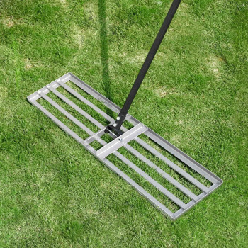 Byhagern Lawn Leveling Rake Heavy Duty Level Rake 36Inch Wide 69 Inch Handle Lawn Leveler Levelawn Tool For Garden Golf C