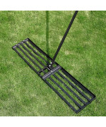 Byhagern Lawn Leveling Rake Heavy Duty Level Rake 45Inch Wide 69 Inch Handle Lawn Leveler Levelawn Tool For Garden Golf C