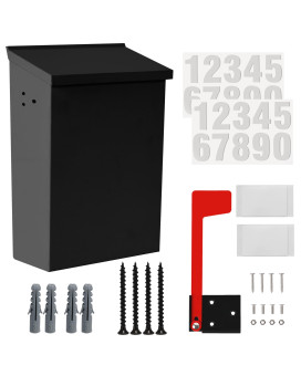 Tongass Wall Mount Mailbox Mailboxes For Outside Wall Mount Sleek Design And Durable Construction In Black Finish Ideal Mail