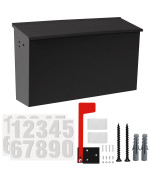 Tongass Wallmount Mailbox Large Capacity Rustproof Carbon Steel Post Box Ideal For Outdoor Use Mailboxes For House Outs