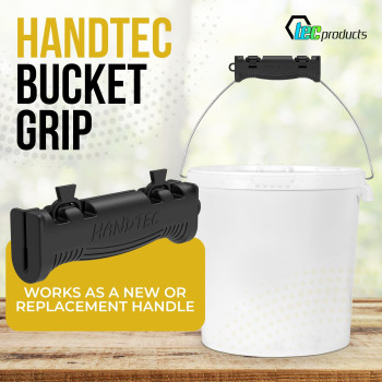 Tec Products Handtec Bucket Grip Ergonomic Rubber Handle For Buckets In Construction Farming Gardening And Diy Projects Non