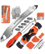 Caulking Tool Kit Stainless Steel Caulk Remover Caulking Tool Set With Cut Resistant Gloves Scraper Silicone Caulking Tools