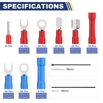 Haisstronica 201Pcs Wire Stripper Kit Automatic Wire Stripping Tool For Awg 2410 Cables With Insulated Terminals Self Adjust