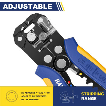 Haisstronica 201Pcs Wire Stripper Kit Automatic Wire Stripping Tool For Awg 2410 Cables With Insulated Terminals Self Adjust