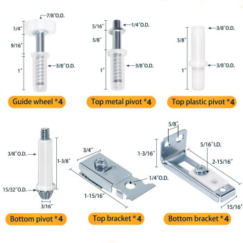 Awdia Bifold Door Hardware Repair Kit For 78 To 1 Sliding Door Track Bifold Closet Door Hardware Kit Include Top Bottom