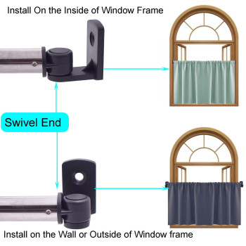 Yyst Type A 16 To 395 Swivel End Sash Rod For Top Bottom Doors Sidelights Window Curtain Rod Sash Curtain Rod Petite Ca