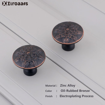 Xlroaafs 10 Pack Oil Rubbed Bronze Cabinet Hardware Knobs Drawer Knobs 125 Round Bronze Knobs Handles For Kitchen Cabinets A