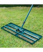 Lawn Leveling Rake Stainless Steel Lawn Leveler With 30 X10 Ground Plate 78 Adjustable Long Handle Level Lawn Tool For