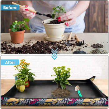 Onlysuki 2 Pcs 435 X 295 Extra Large Repotting Mat For Indoor Plants Transplanting And Dirt Control Plant Gift For Plant L