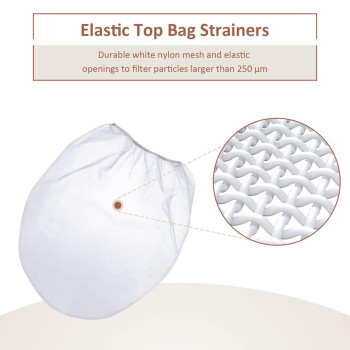 Patelai 500 Pcs 5 Gallon Paint Strainer Bags Regular Fine Meshelastic Top Bag Strainers For Use With Paint Sprayers White