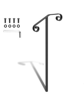 Spaceeup Single Post Handrails For Outdoor Steps Wrought Iron Single Post Handrail