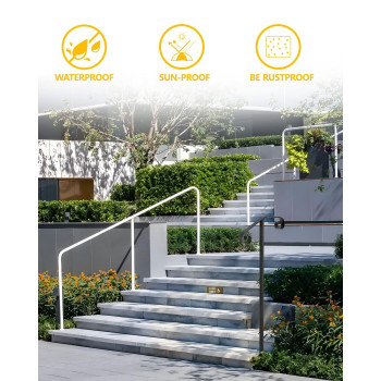 Spaceeup Single Post Handrails For Outdoor Steps Wrought Iron Single Post Handrail