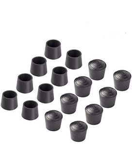 Mateda 1 Inch Table Chair Rubber Leg Tips Caps Pack Of 16 Black 1 Inch 16