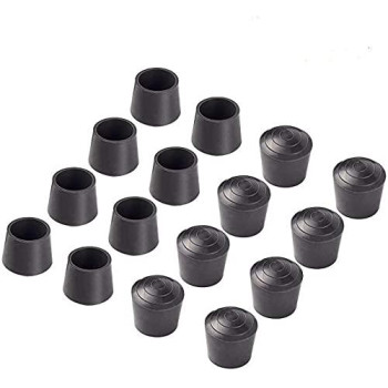 Mateda 1 Inch Table Chair Rubber Leg Tips Caps Pack Of 16 Black 1 Inch 16