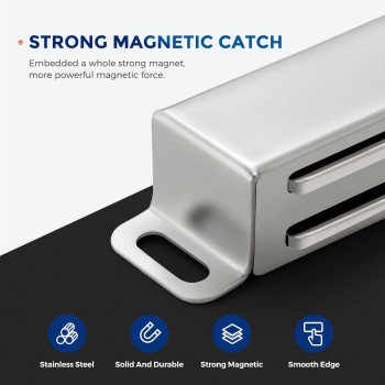 Ravinte Cabinet Door Magnets 90Lbs Strong Magnetic Door Catch Heavy Duty Magnet Latch Closet Door Magnetic Catch Concealed M