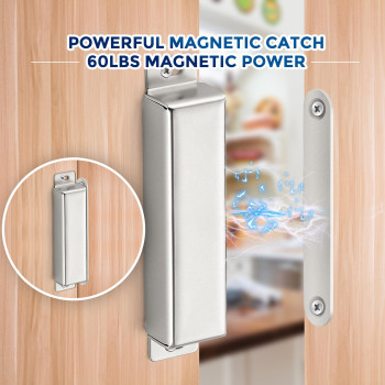 Ravinte Cabinet Door Magnets 90Lbs Strong Magnetic Door Catch Heavy Duty Magnet Latch Closet Door Magnetic Catch Concealed M