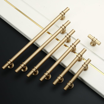 Amerdeco 10 Pack Matte Brushed Gold Cabinet Pulls 5 Inch128Mm Hole Centers Kitchen Cabinet Handles Cabinets Hardware Drawer Pu