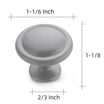 Ravinte 20 Pack 114 Inch Kitchen Cabinetdrawerdresser Knobs Grey Zinc Drawer Pullshandles