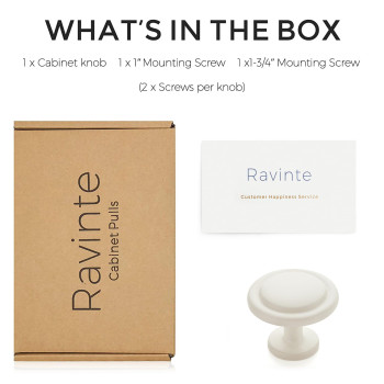 Ravinte 3 Pack 114 Inch Kitchen Cabinet Knobs Drawer Knobs Dresser Knobs White Frosted Zinc Knobs Drawer Pulls Door Knobs Dres