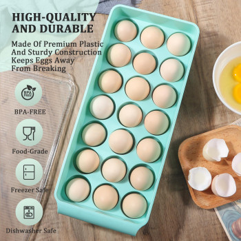 Cherhome Egg Container For Refrigerator