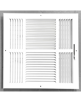 14X 14 Duct Opening Size 4Way Stamped Face Steel Ceilingsidewall Air Supply Register Vent Cover Actual Outside Dimen