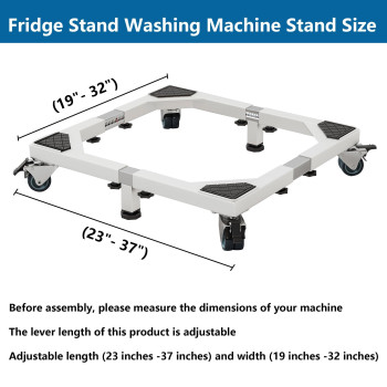 Zsytbyyds All Steel Mobile Base Heavy Duty Furniture Dolly Adjustable Mini Fridge Stand Washing Machine Stand Furniture Dolly Fo