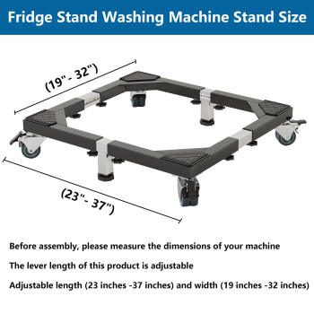 Zsytbyyds All Steel Mobile Base Heavy Duty Furniture Dolly Adjustable Mini Fridge Stand Washing Machine Stand Furniture Dolly Fo