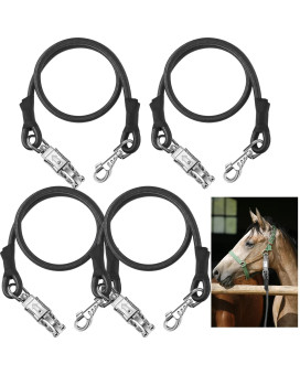 4 Pack Bungee Cross Ties Set Horse Trailer Tie Straps Bulk Bungee Cords With Snaps For Horse Trailer Accessories 36 Inch Long